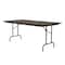 Correll Rectangle Commerical Folding Utility Table, 36" W, 96" L, 29" H, Melamine Laminate Top, Walnut CF3696M-01 - alternate 1